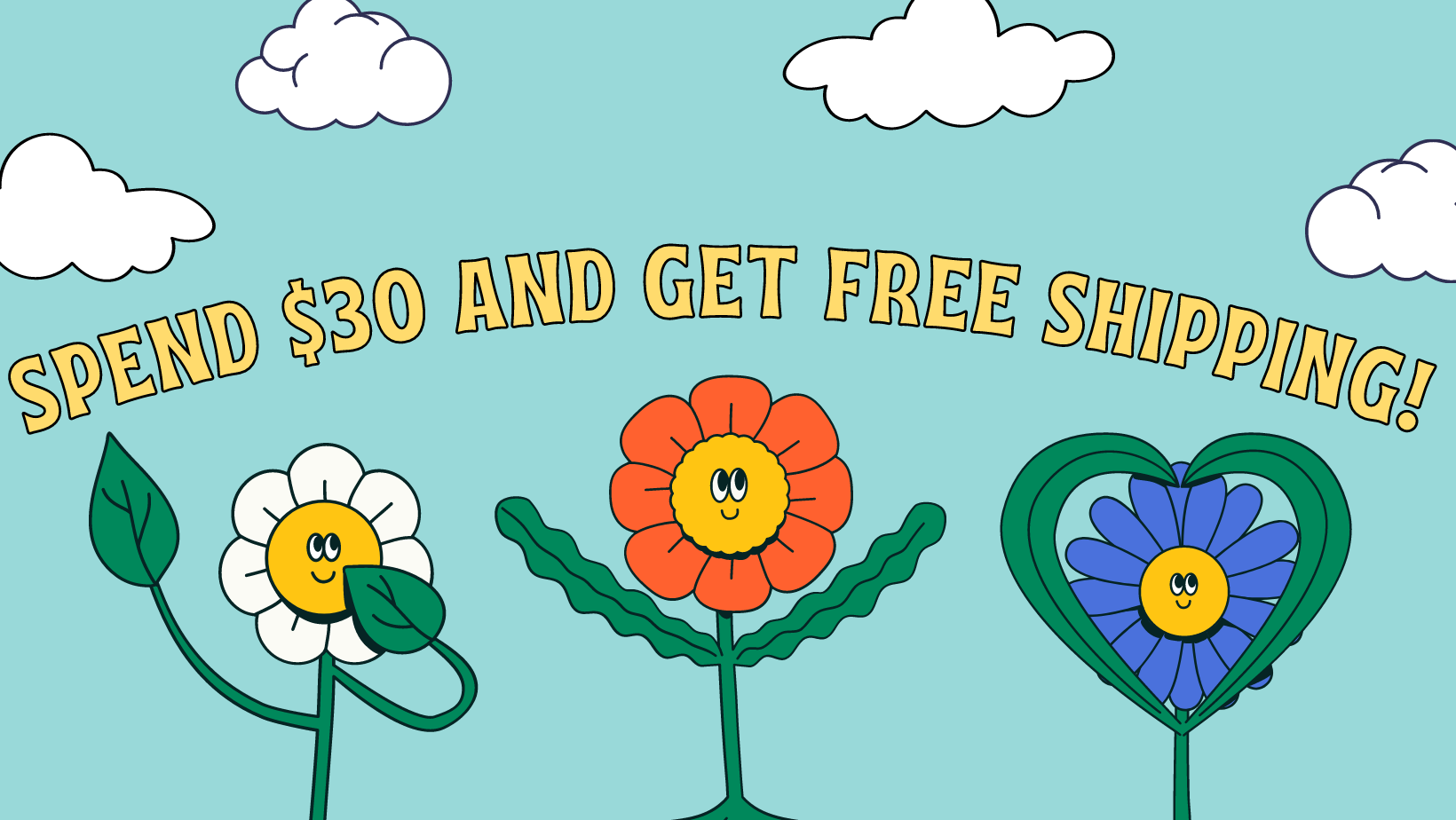 free shipping when you spend $30